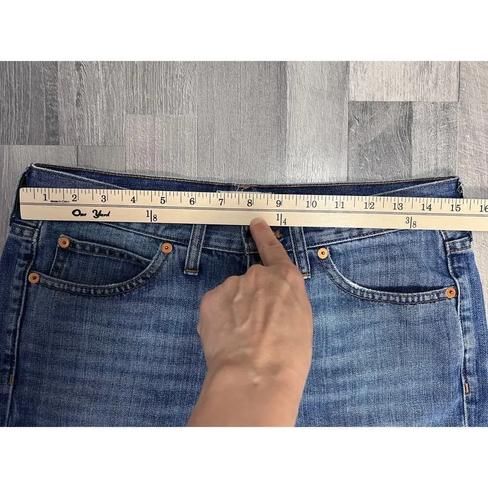 Madewell Denim Cut Off Shorts Womens 27 Blue High Rise Raw Hem Casual Summer